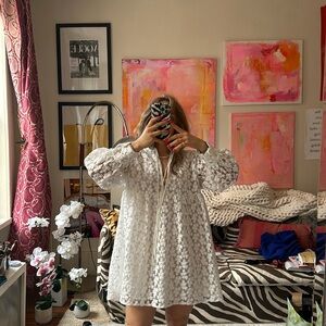 White frilly bridal vibe dress